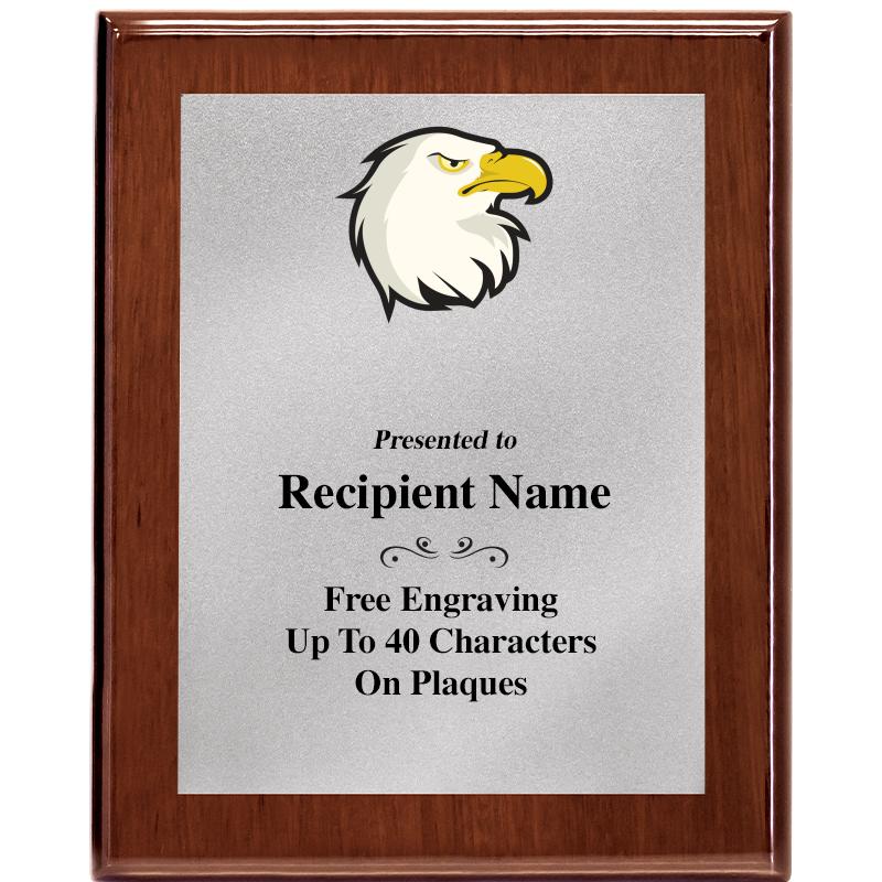 8X10 WALNUT PLQ MATTE SV PLT