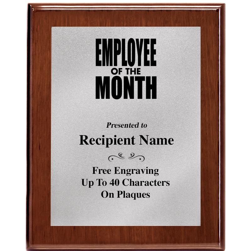 8X10 WALNUT PLQ MATTE SV PLT