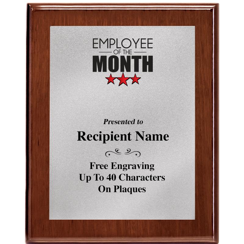 8X10 WALNUT PLQ MATTE SV PLT