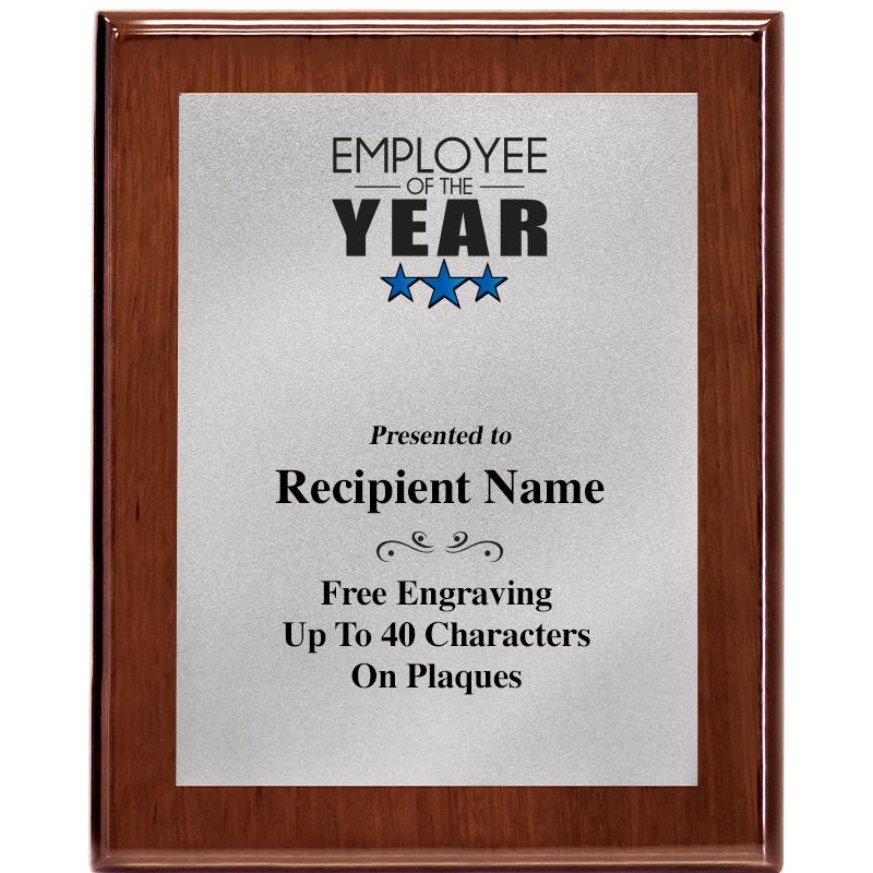 8X10 WALNUT PLQ MATTE SV PLT