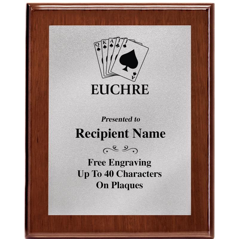 8X10 WALNUT PLQ MATTE SV PLT