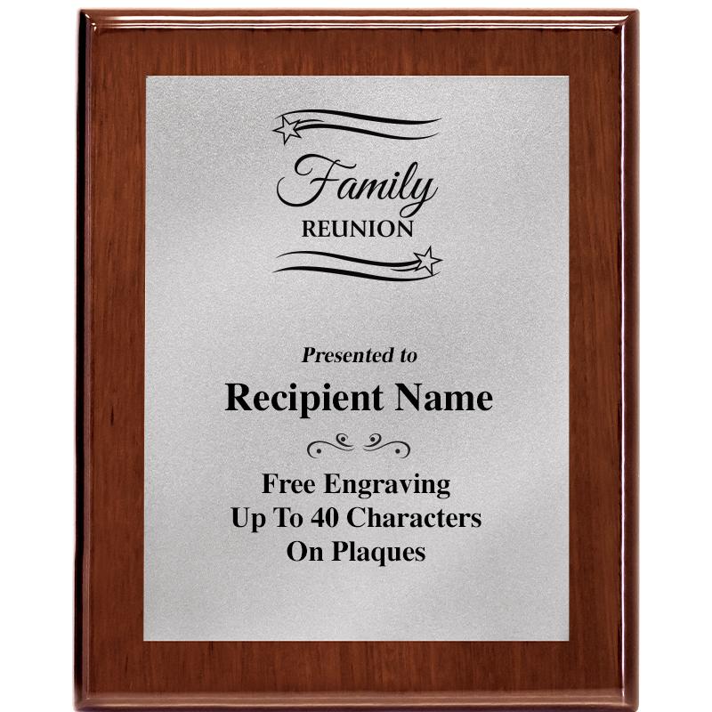 8X10 WALNUT PLQ MATTE SV PLT