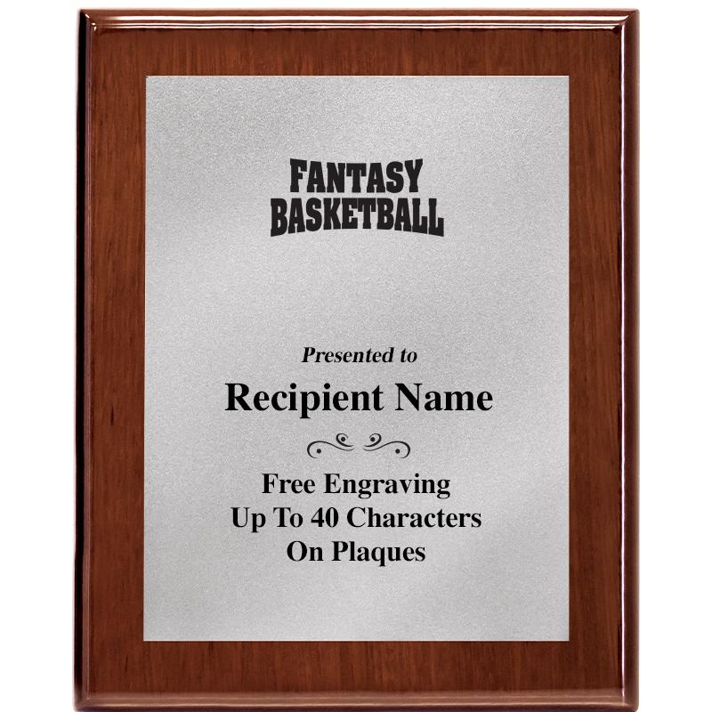 8X10 WALNUT PLQ MATTE SV PLT