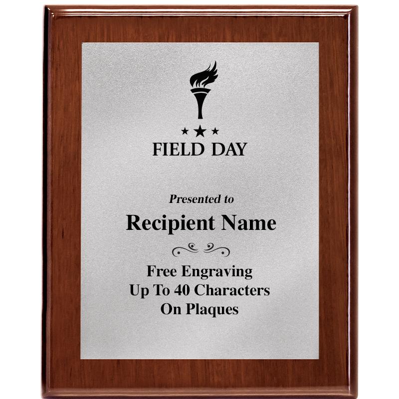 8X10 WALNUT PLQ MATTE SV PLT