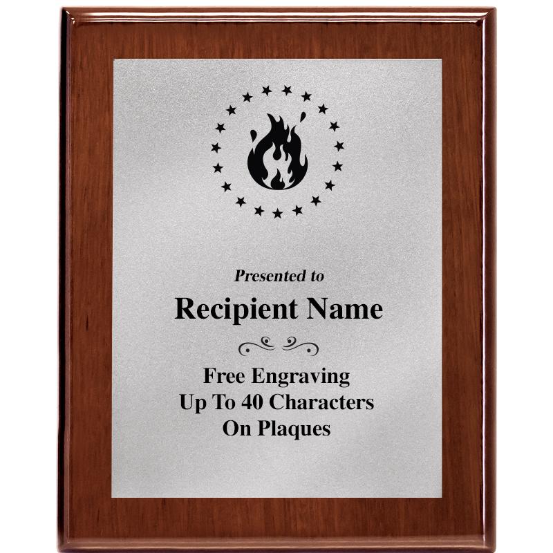 8X10 WALNUT PLQ MATTE SV PLT