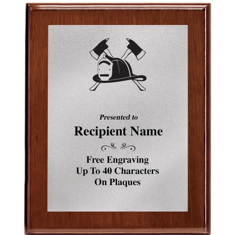 8X10 WALNUT PLQ MATTE SV PLT