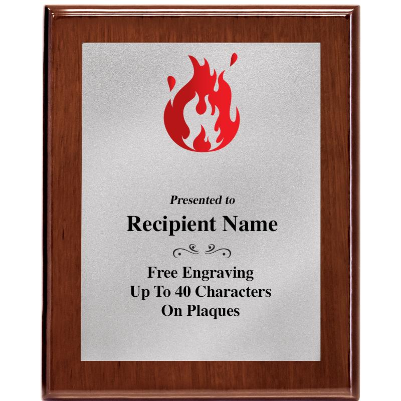 8X10 WALNUT PLQ MATTE SV PLT