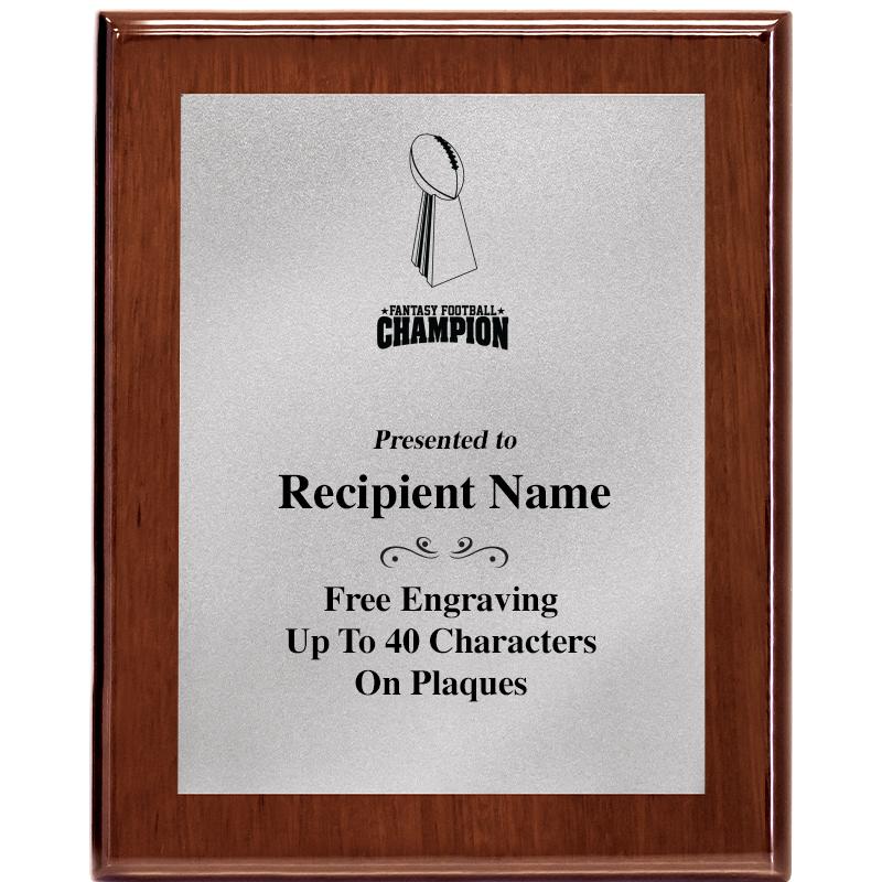 8X10 WALNUT PLQ MATTE SV PLT