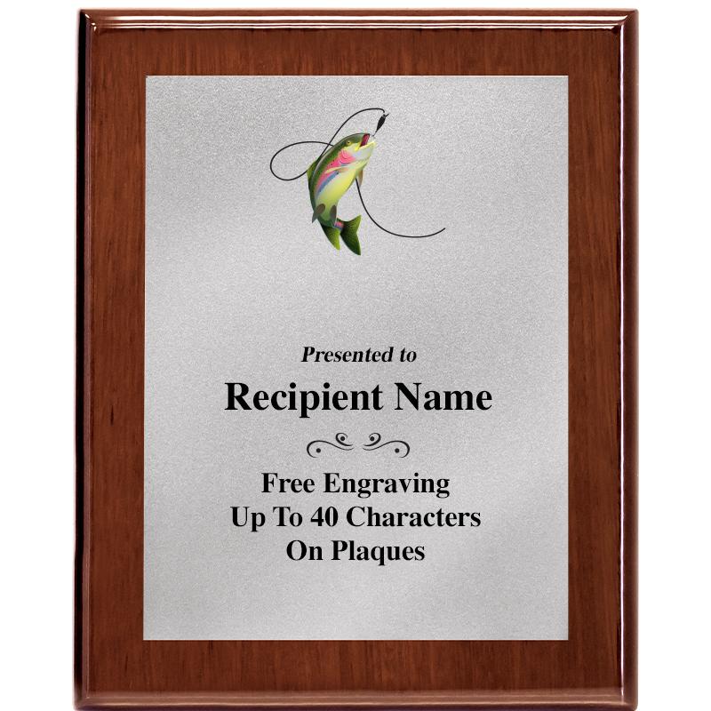 8X10 WALNUT PLQ MATTE SV PLT