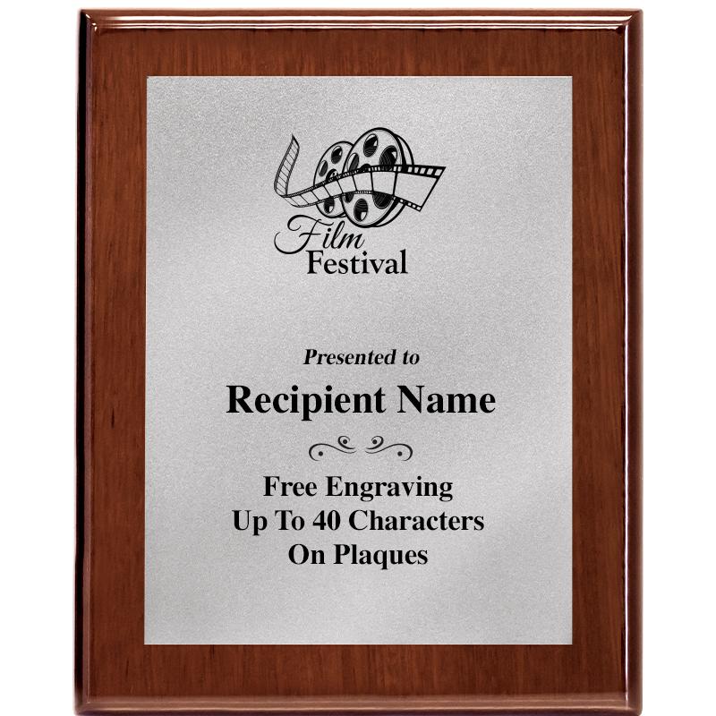 8X10 WALNUT PLQ MATTE SV PLT