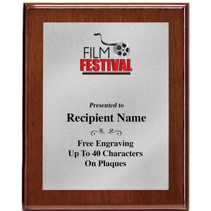 8X10 WALNUT PLQ MATTE SV PLT