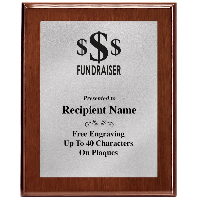 8X10 WALNUT PLQ MATTE SV PLT