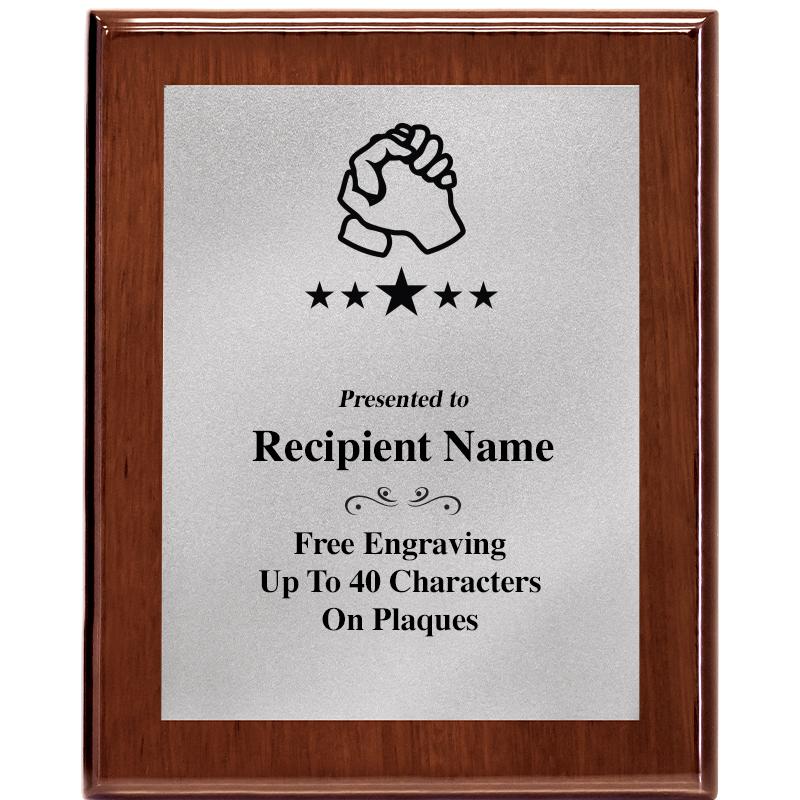 8X10 WALNUT PLQ MATTE SV PLT