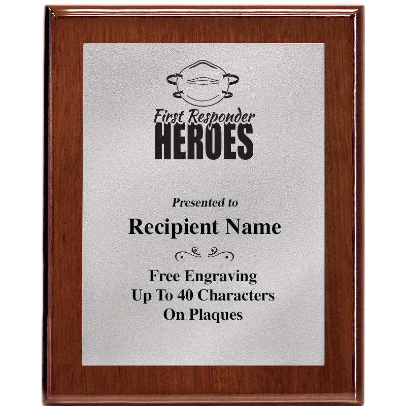 8X10 WALNUT PLQ MATTE SV PLT