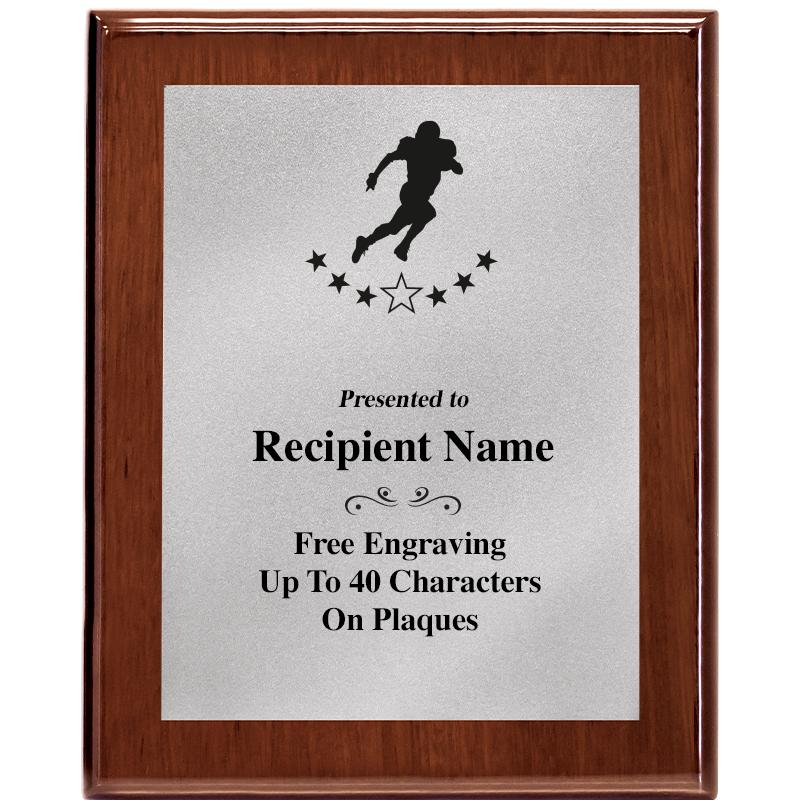 8X10 WALNUT PLQ MATTE SV PLT