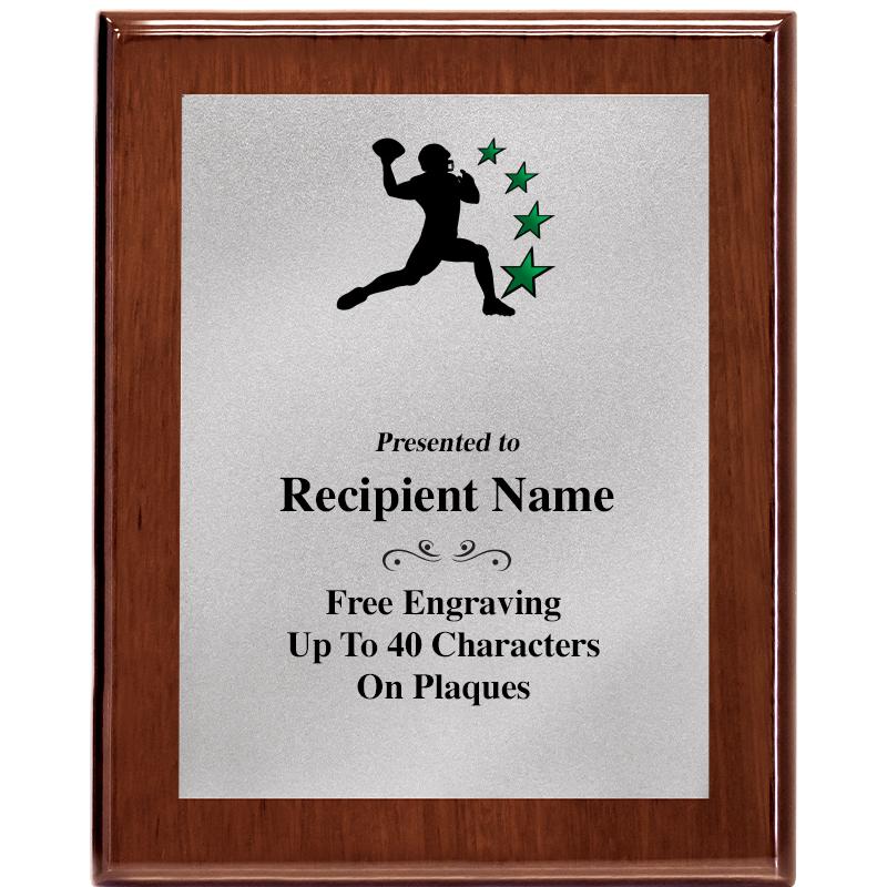 8X10 WALNUT PLQ MATTE SV PLT