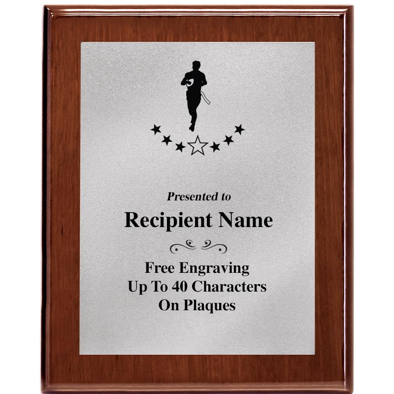 8X10 WALNUT PLQ MATTE SV PLT