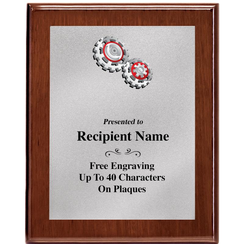 8X10 WALNUT PLQ MATTE SV PLT