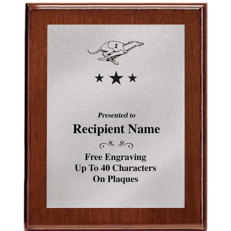 8X10 WALNUT PLQ MATTE SV PLT