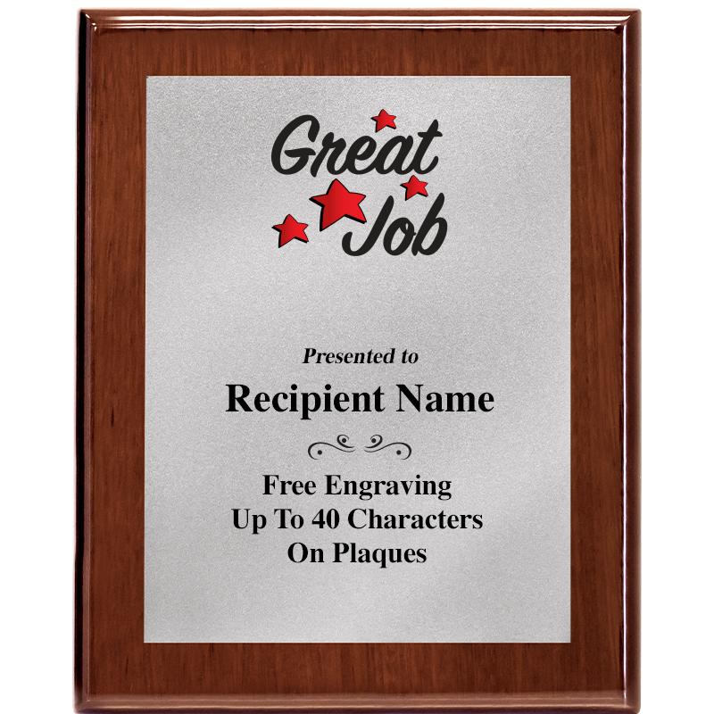 8X10 WALNUT PLQ MATTE SV PLT