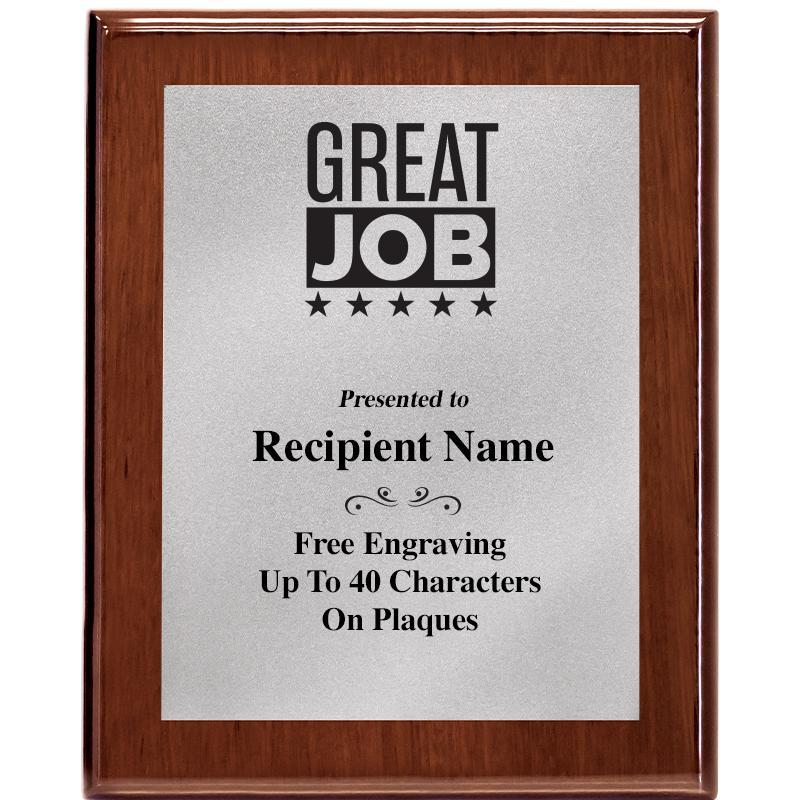 8X10 WALNUT PLQ MATTE SV PLT