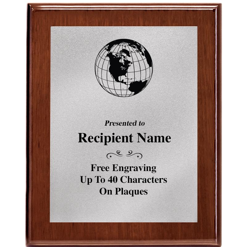 8X10 WALNUT PLQ MATTE SV PLT