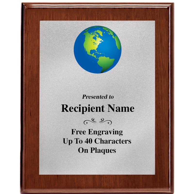 8X10 WALNUT PLQ MATTE SV PLT