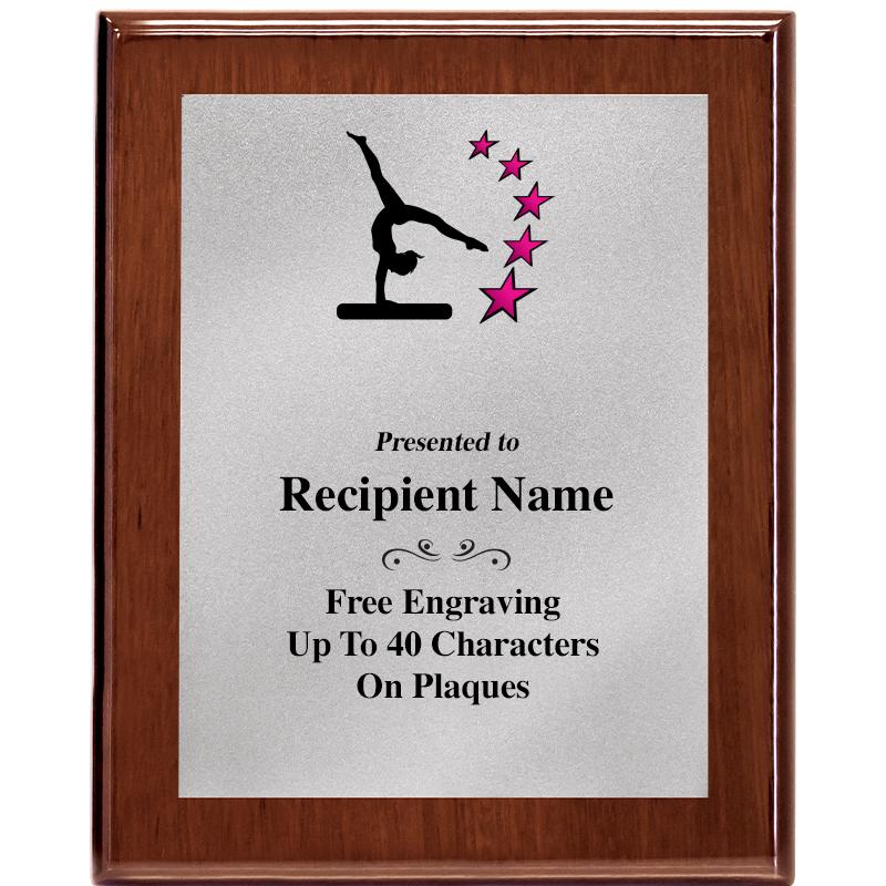 8X10 WALNUT PLQ MATTE SV PLT