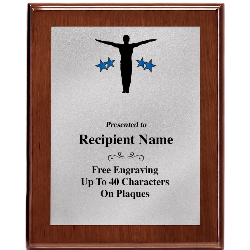 8X10 WALNUT PLQ MATTE SV PLT