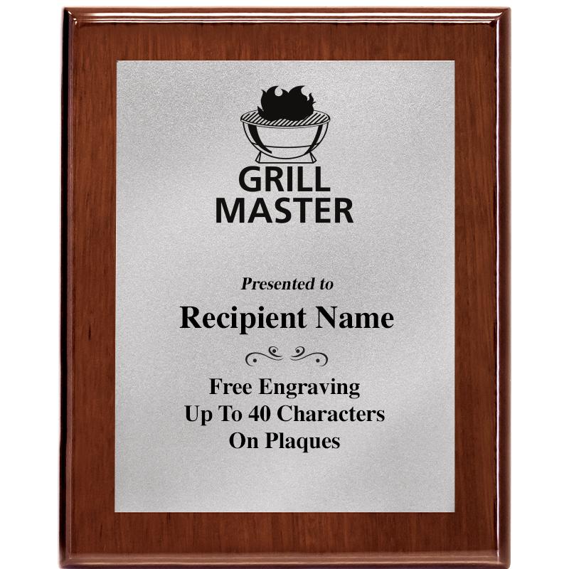 8X10 WALNUT PLQ MATTE SV PLT