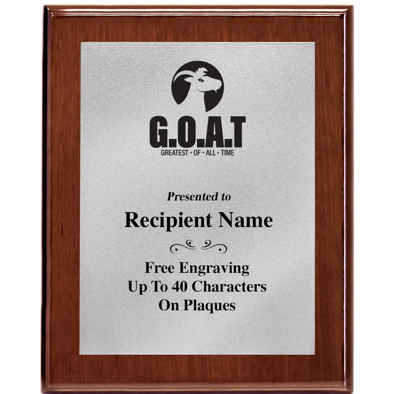 8X10 WALNUT PLQ MATTE SV PLT