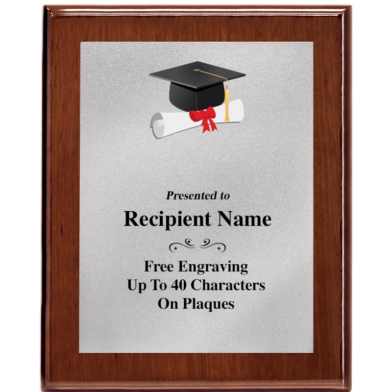 8X10 WALNUT PLQ MATTE SV PLT