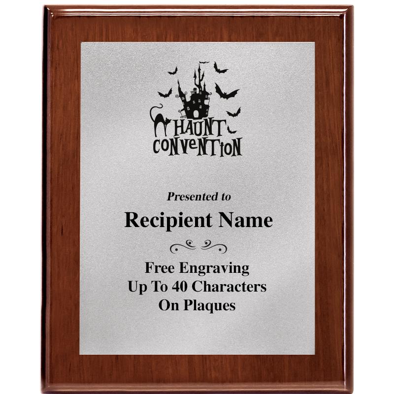 8X10 WALNUT PLQ MATTE SV PLT