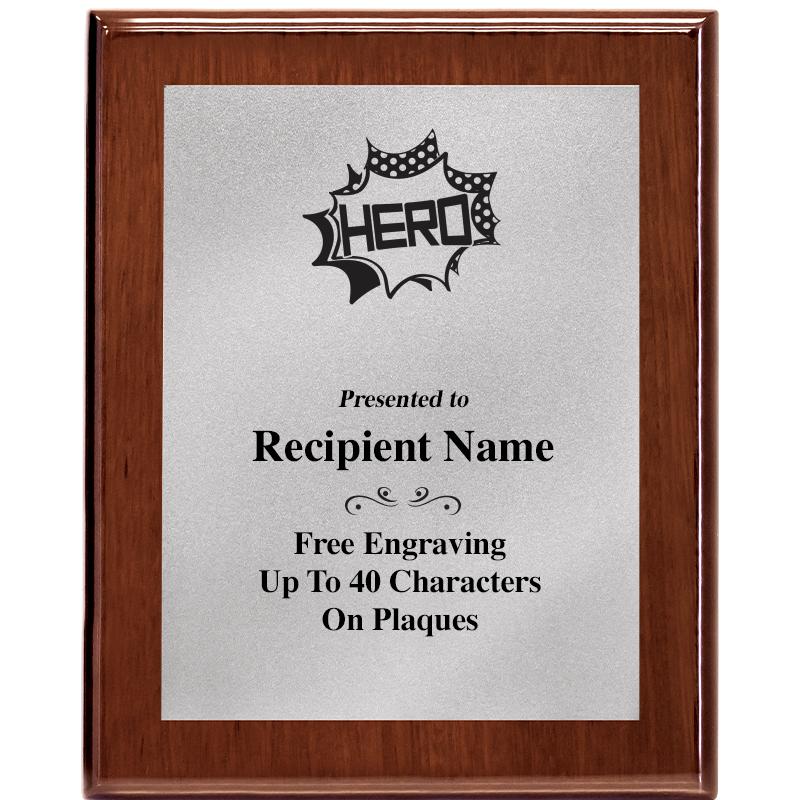 8X10 WALNUT PLQ MATTE SV PLT