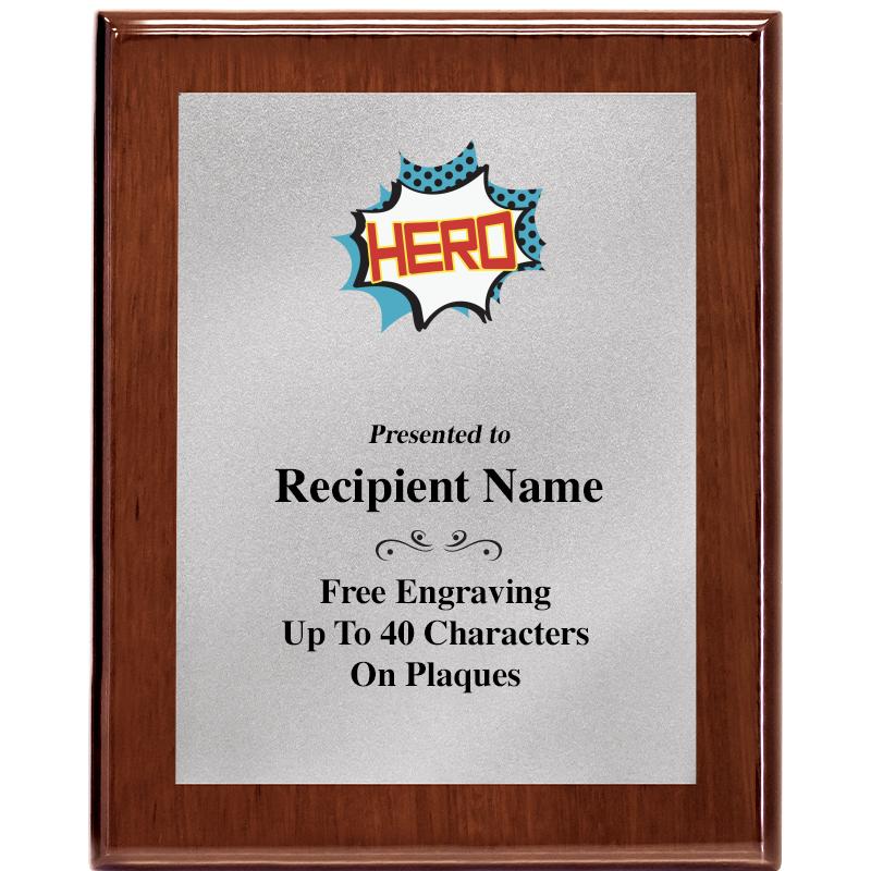 8X10 WALNUT PLQ MATTE SV PLT