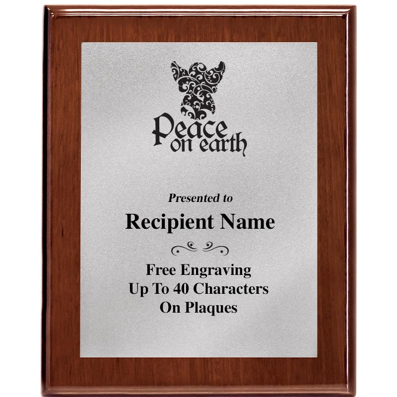 8X10 WALNUT PLQ MATTE SV PLT