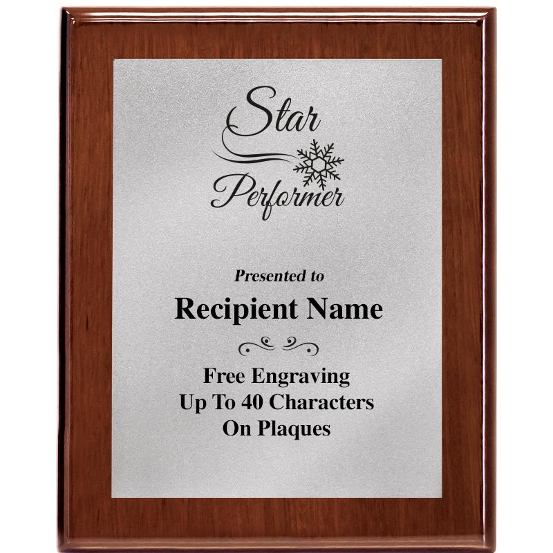 8X10 WALNUT PLQ MATTE SV PLT