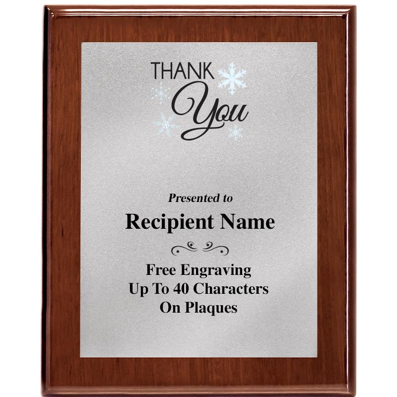 8X10 WALNUT PLQ MATTE SV PLT