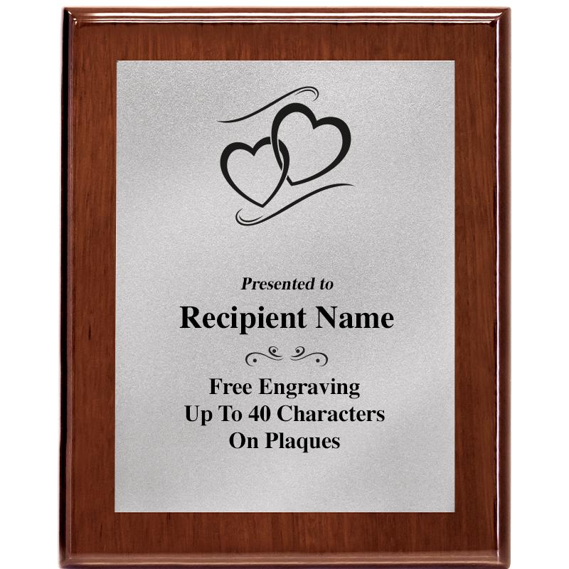 8X10 WALNUT PLQ MATTE SV PLT