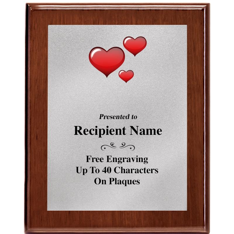 8X10 WALNUT PLQ MATTE SV PLT