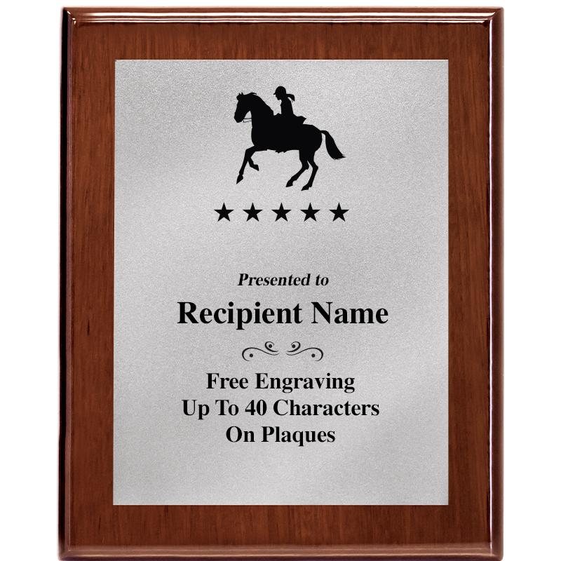 8X10 WALNUT PLQ MATTE SV PLT