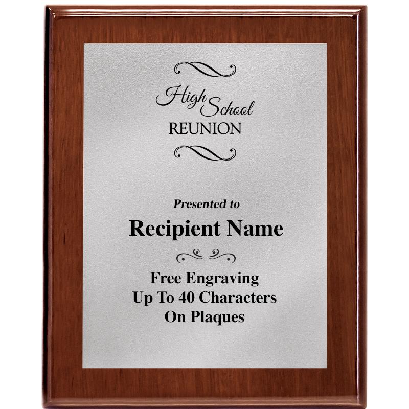 8X10 WALNUT PLQ MATTE SV PLT