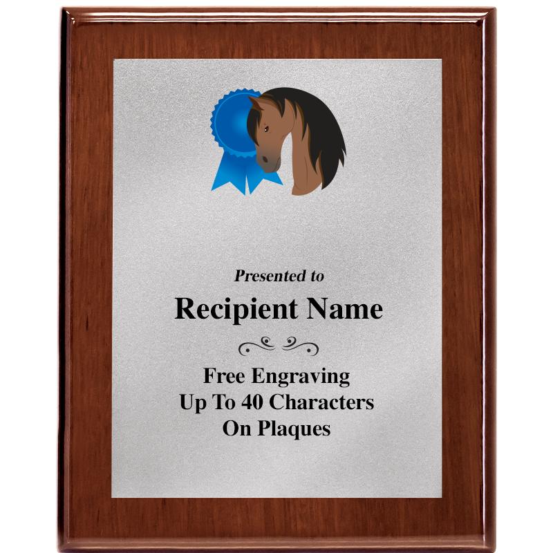 8X10 WALNUT PLQ MATTE SV PLT