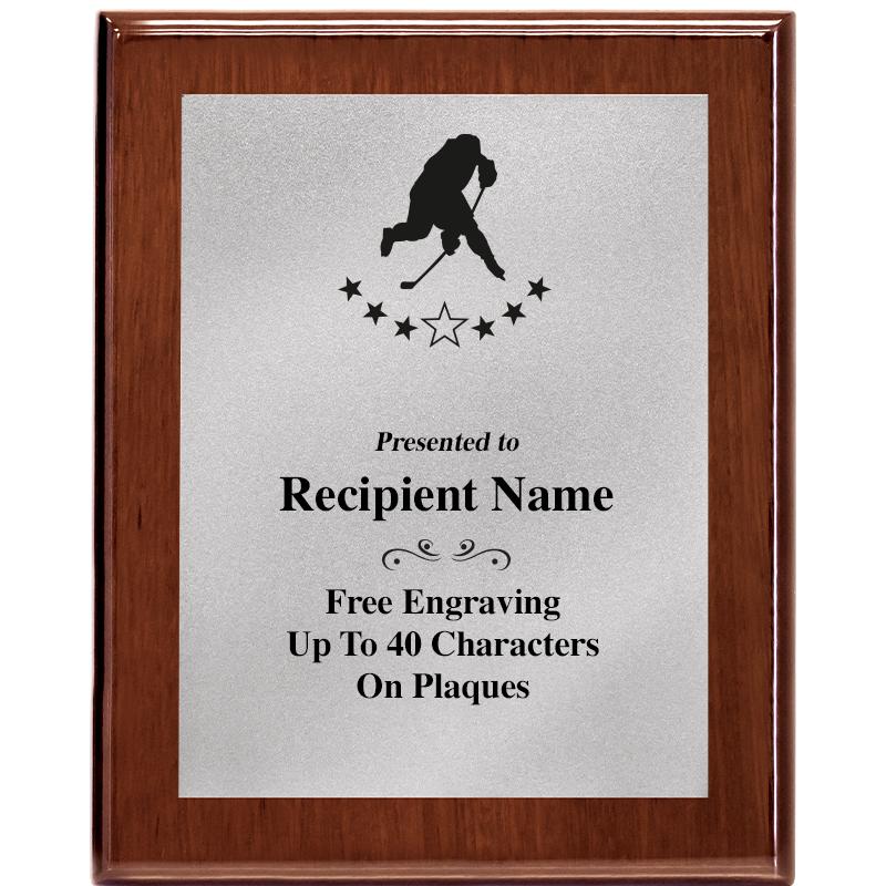 8X10 WALNUT PLQ MATTE SV PLT