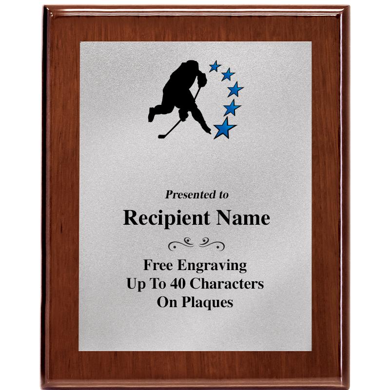 8X10 WALNUT PLQ MATTE SV PLT