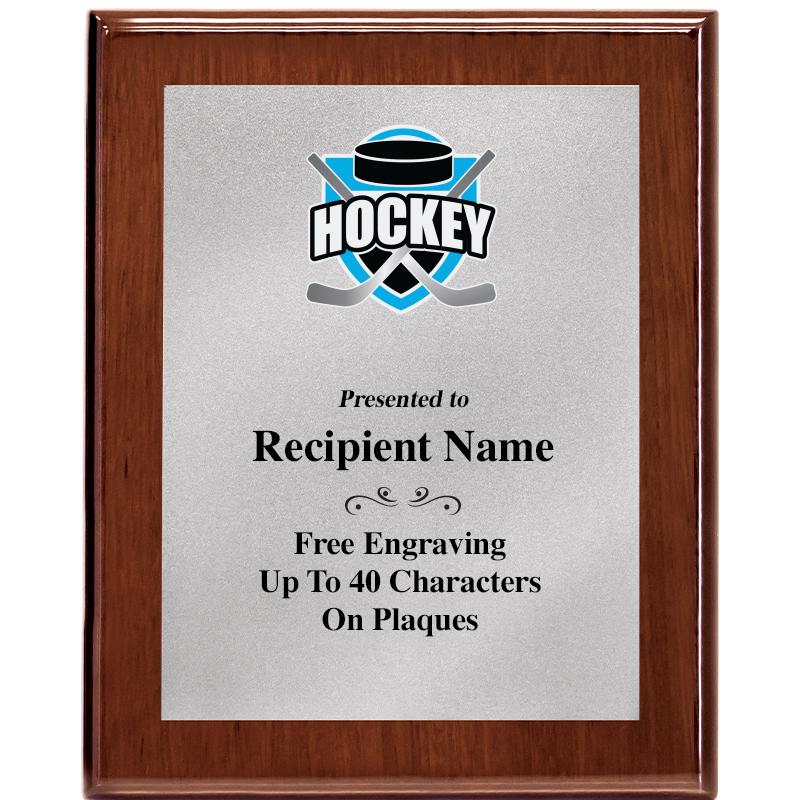 8X10 WALNUT PLQ MATTE SV PLT