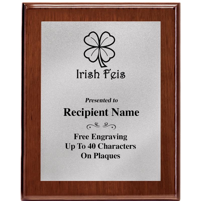 8X10 WALNUT PLQ MATTE SV PLT