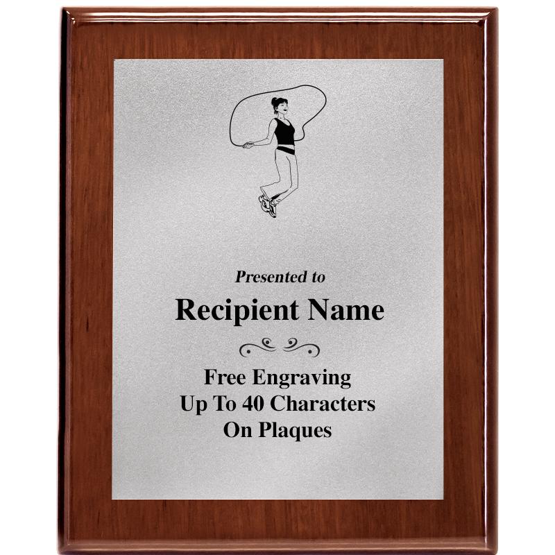 8X10 WALNUT PLQ MATTE SV PLT