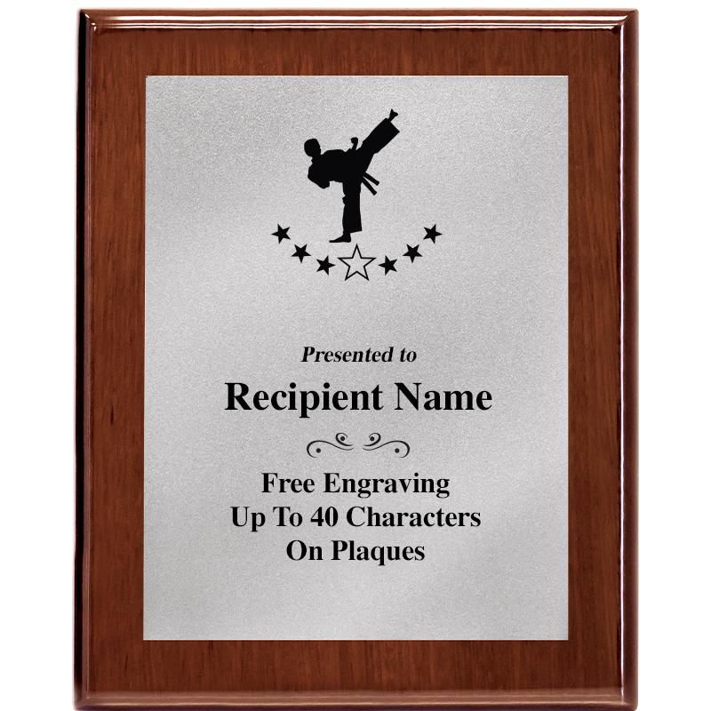 8X10 WALNUT PLQ MATTE SV PLT