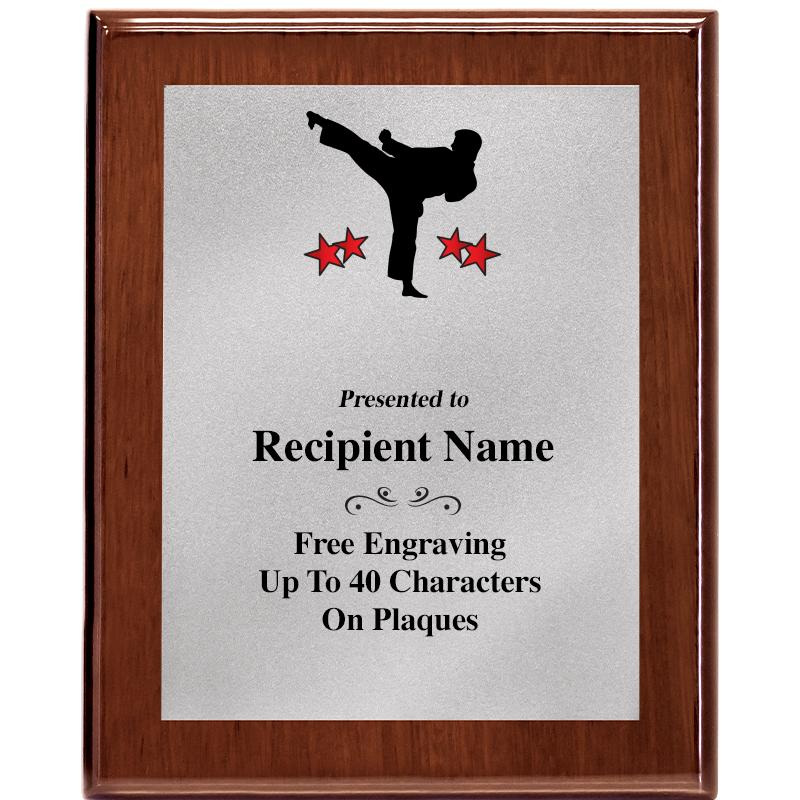 8X10 WALNUT PLQ MATTE SV PLT